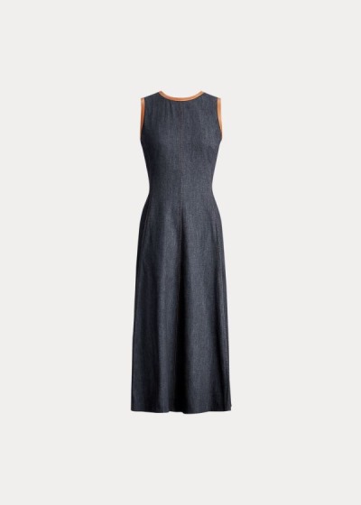 Women's Ralph Lauren Pauline Denim Dresses | 165384MZK